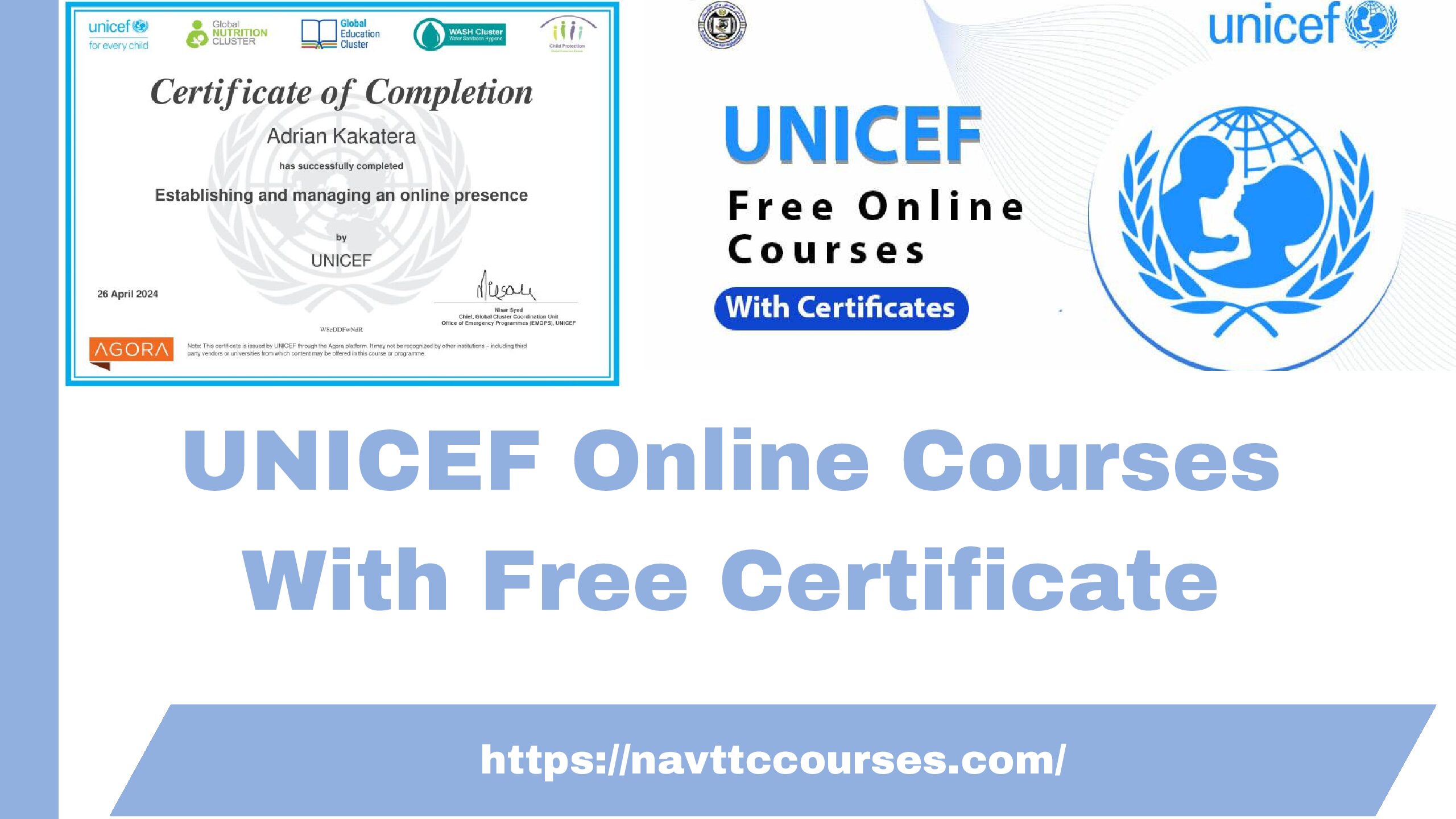 UNICEF Online Courses 2024 With Free Certificate