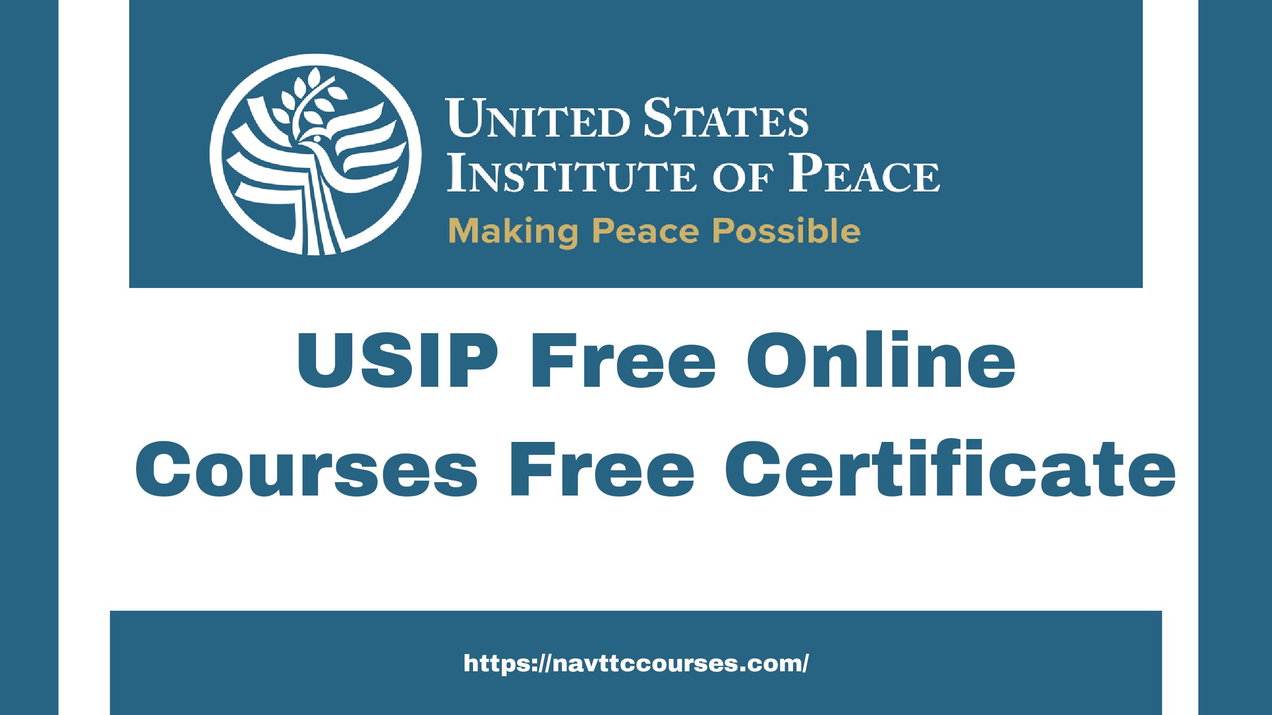 USIP Free Online Courses 2024 Free Certificate